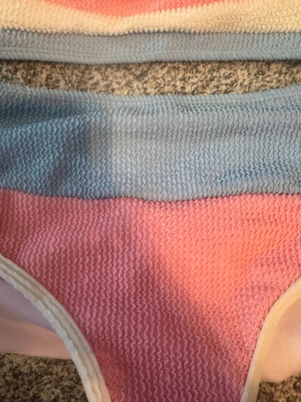 Pink Lily Pink and Blue High Waisted 2 piece Swim Suit, Size M, NWOT - Picture 4 of 4